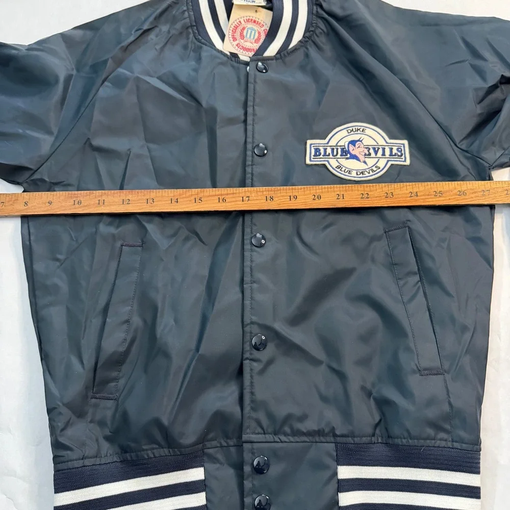 Chalk Line VTG Duke Blue Devils Mens S Satin Bomber Jacket Licensed‎ Deadstock